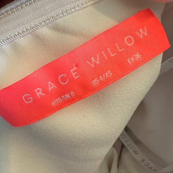 Grace Willow Floral Print Strapless Dress Mini Date Night Flowy Red White Sz 4 - Picture 12 of 13